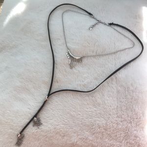 Lucky Brand Black and Silver Necklace